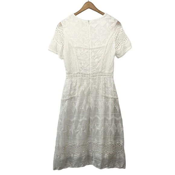 ANTHROPOLOGIE Lace Embroidered Boho Wedding dress - Picture 3 of 13